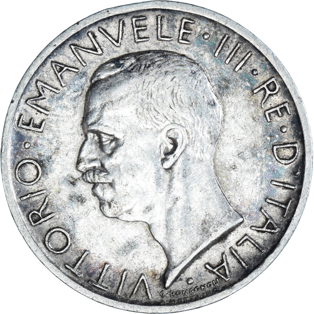 Coin, Italy, Vittorio Emanuele III, 5 Lire, 1927, Rome, AU(50-53), Silver