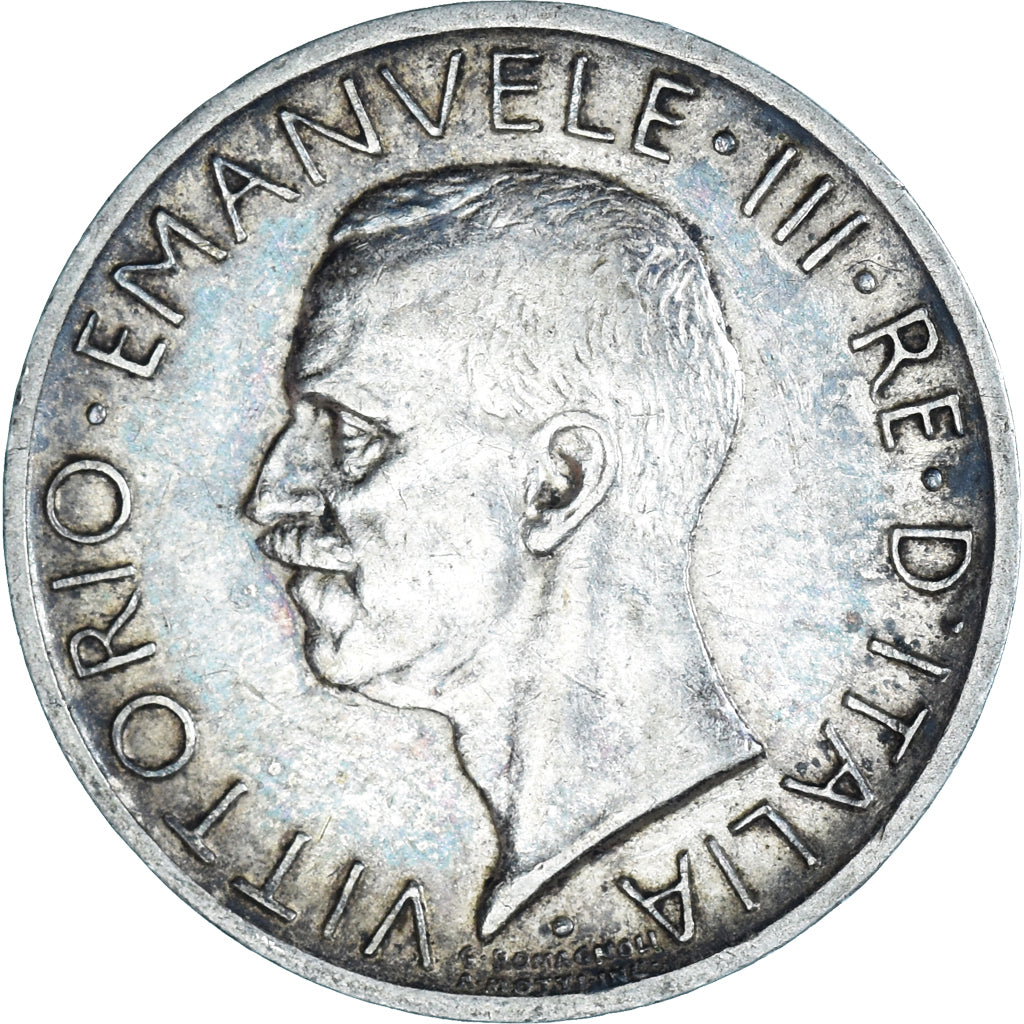 Coin, Italy, Vittorio Emanuele III, 5 Lire, 1927, Rome, EF(40-45), Silver