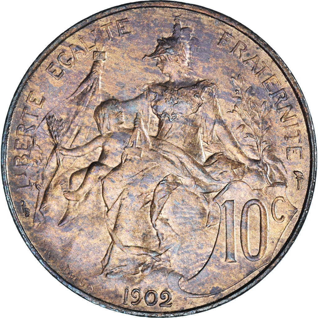Münze, Frankreich, Dupuis, 10 Centimes, 1902, Paris, VZ+, Bronze, KM:843
