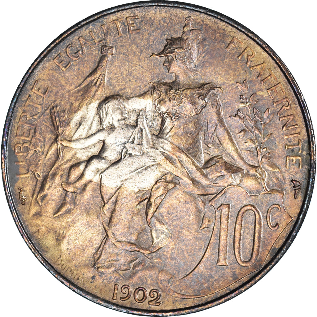 Coin, France, Dupuis, 10 Centimes, 1902, Paris, AU(55-58), Bronze, KM:843