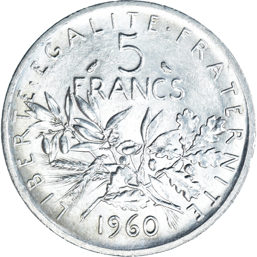 Monnaie, France, Semeuse, 5 Francs, 1960, FDC, Argent, Gadoury:770, KM:926