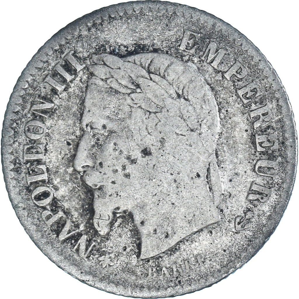 Moneta, Francia, Napoleon III, 20 Centimes, 1867, Paris, MB, Argento, KM:808.1
