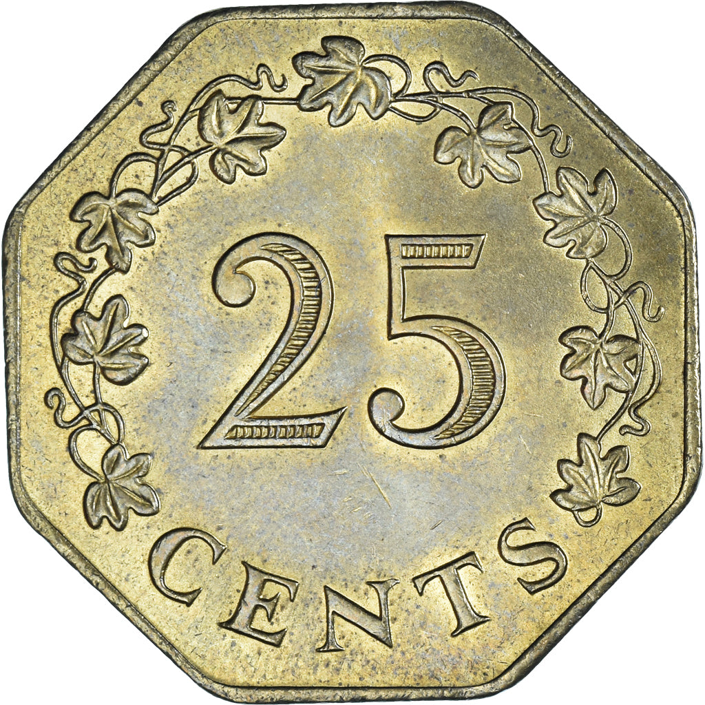 Monnaie, Malte, 1st Anniversary - Republic of Malta, 25 Cents, 1975, TTB+
