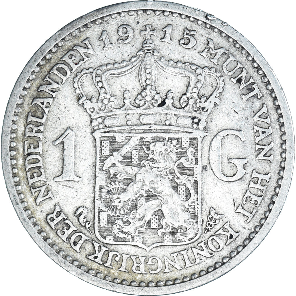 Coin, Netherlands, Gulden, 1915, EF(40-45), Silver, KM:148