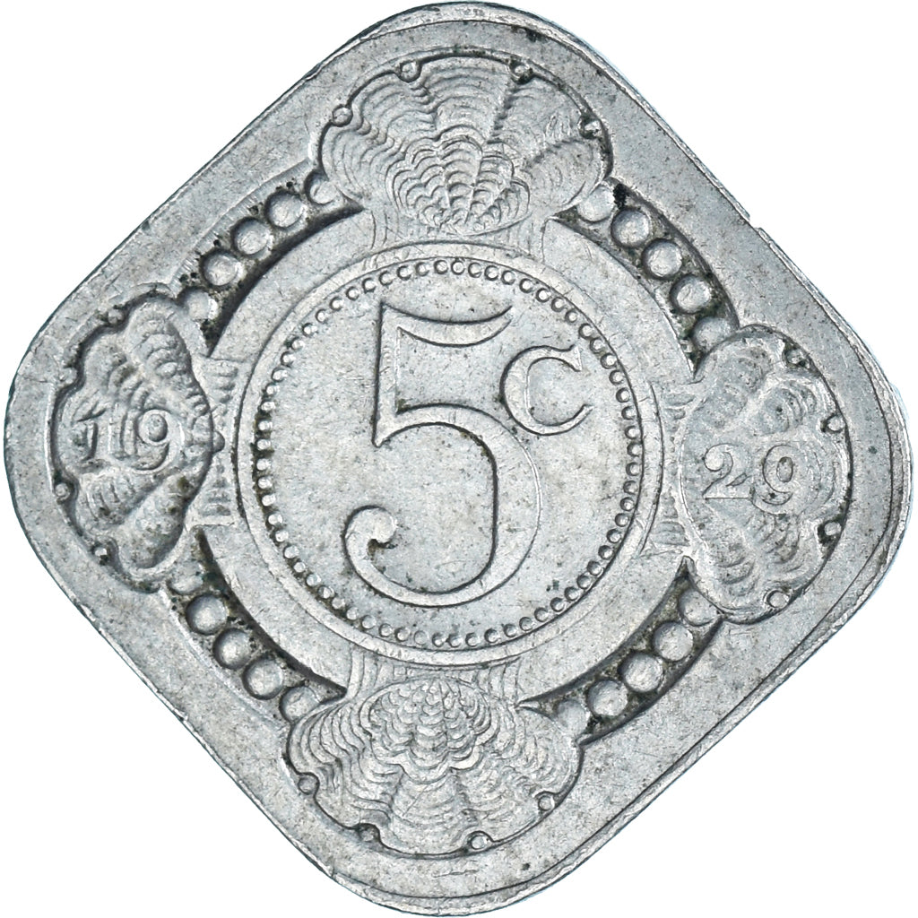 Coin, Netherlands, 5 Cents, 1929, EF(40-45), Copper-nickel, KM:153
