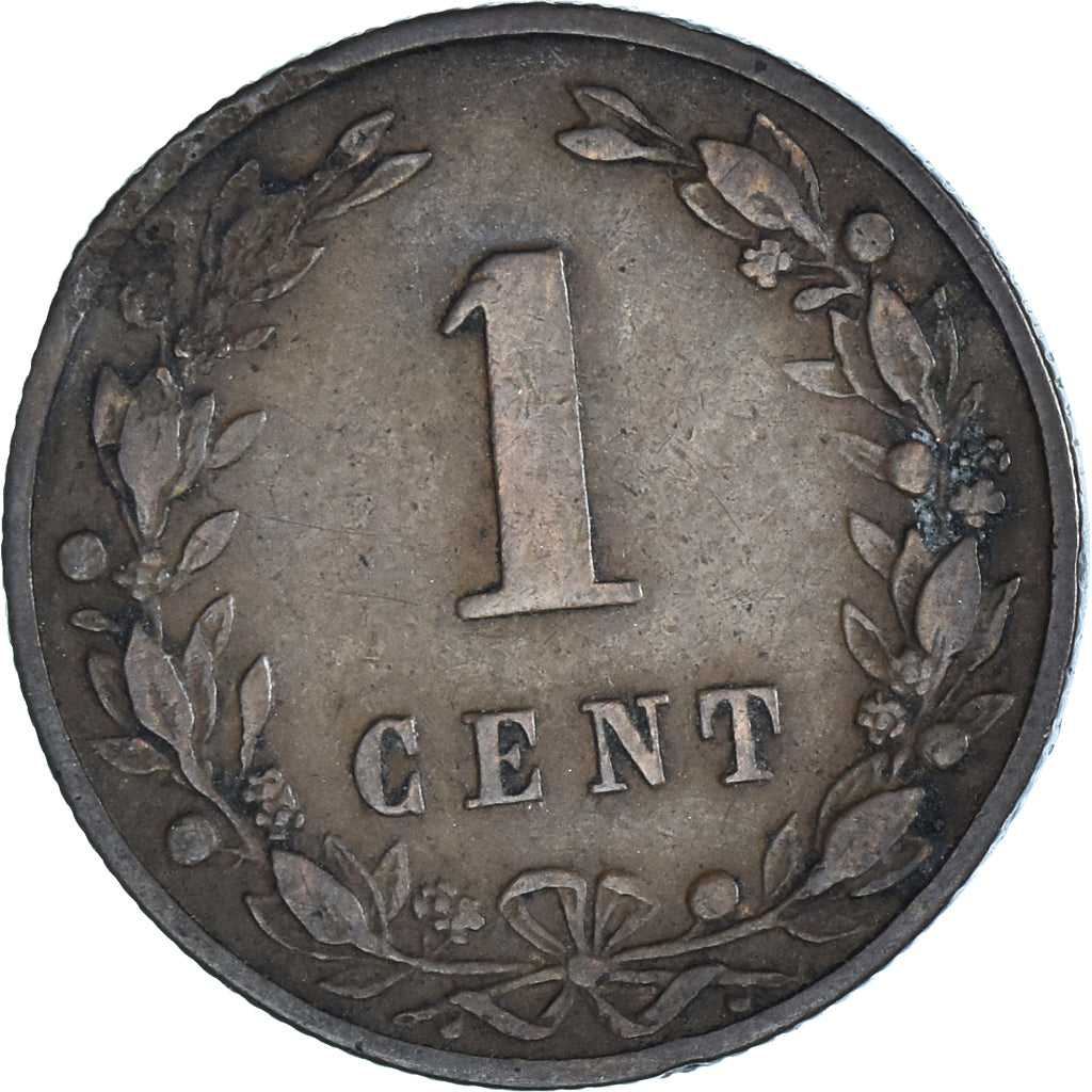 Monnaie, Pays-Bas, William III, Cent, 1881, TB, Bronze, KM:107.1