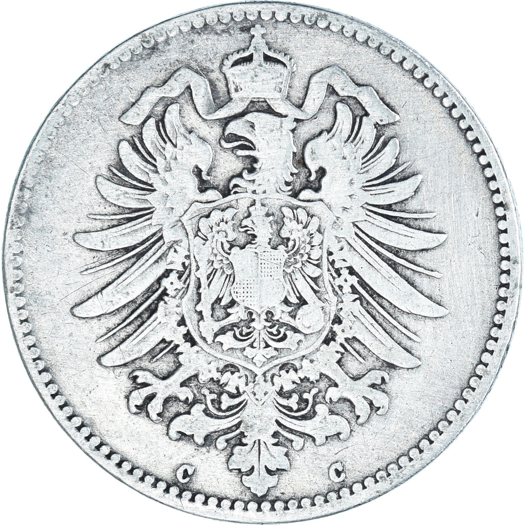 Coin, GERMANY - EMPIRE, Wilhelm I, Mark, 1875, Frankfurt, VF(30-35), Silver