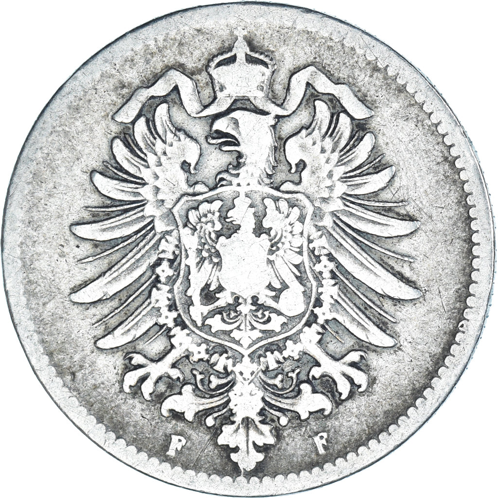 Moneta, GERMANIA - IMPERO, Wilhelm I, Mark, 1876, Stuttgart, MB, Argento, KM:7