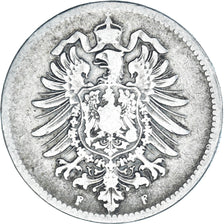Moneta, GERMANIA - IMPERO, Wilhelm I, Mark, 1876, Stuttgart, MB, Argento, KM:7