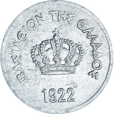Moneta, Grecia, George II, 10 Lepta, 1922, SPL-, Alluminio, KM:66.1