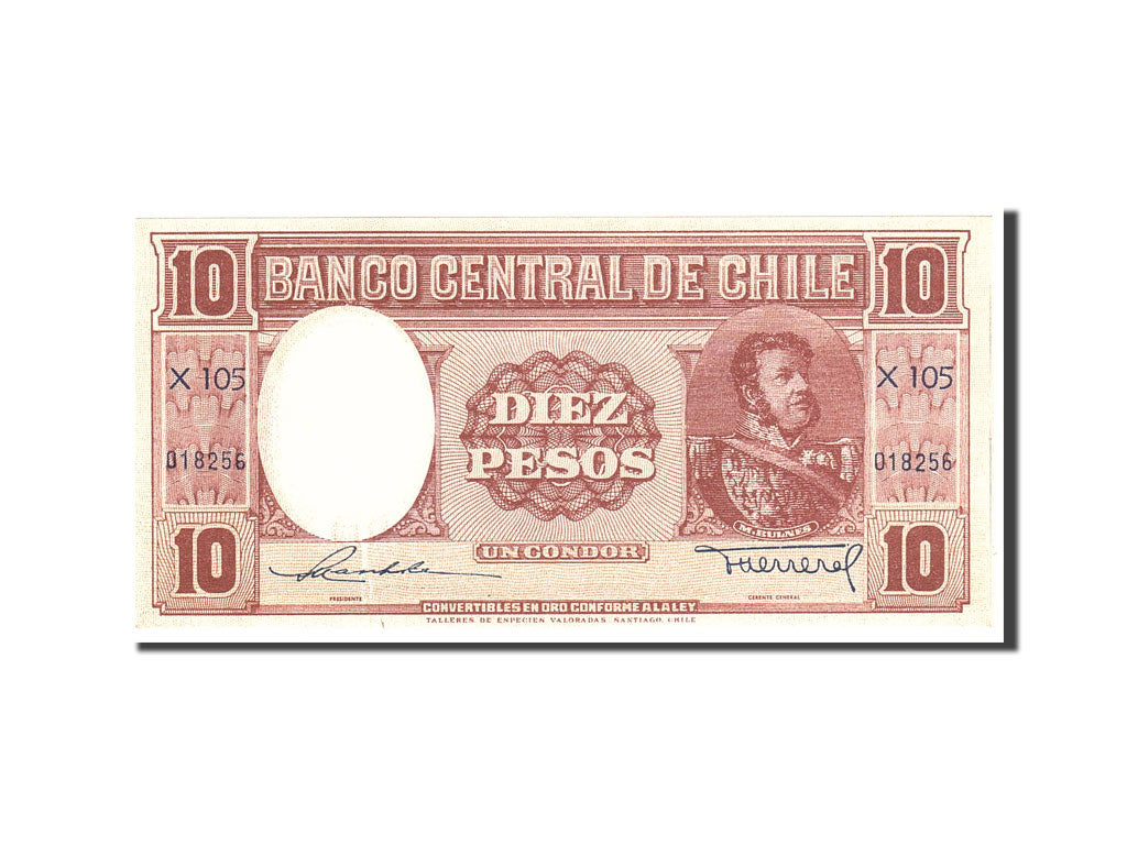 Chile, 10 Pesos = 1 Condor, 1947, KM:111, Undated, UNC(65-70)