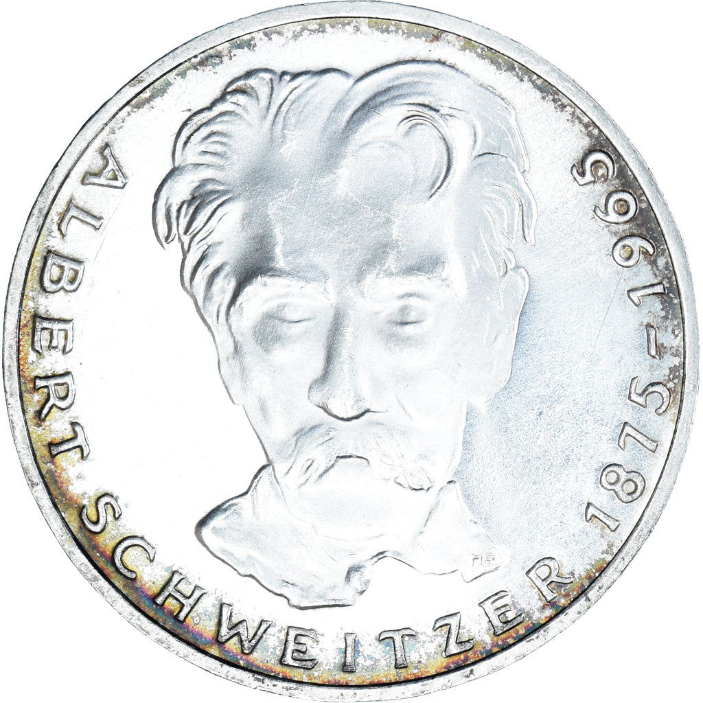 Coin, GERMANY - FEDERAL REPUBLIC, 5 Mark, 1975, Karlsruhe, Germany, Centenary -
