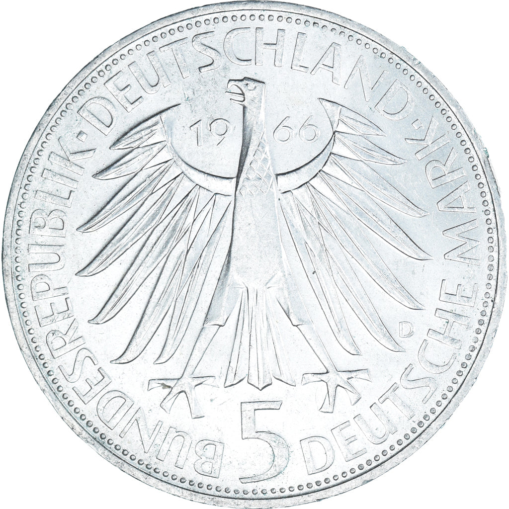 Moneta, GERMANIA - REPUBBLICA FEDERALE, 5 Mark, 1966, Munich, Germany, Death of