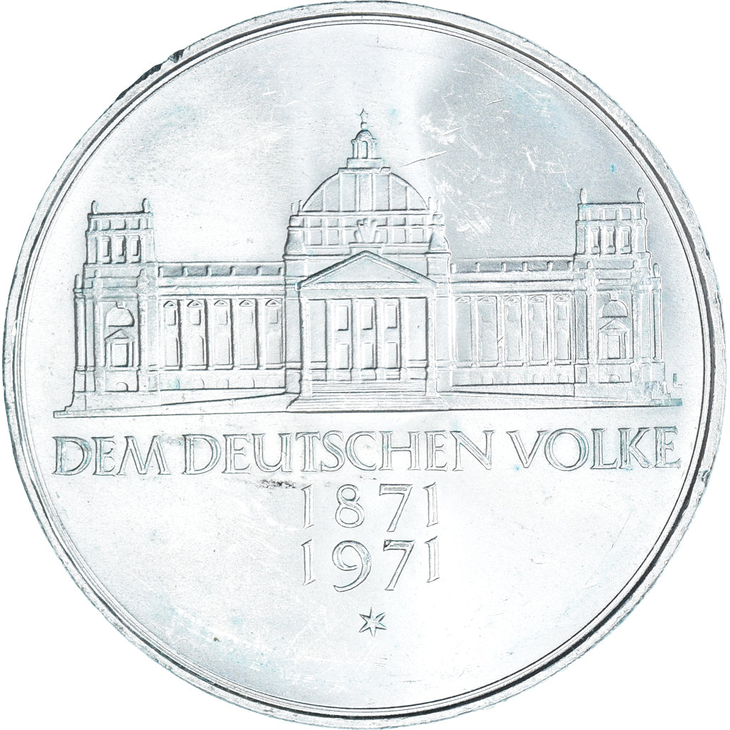 Moneta, GERMANIA - REPUBBLICA FEDERALE, 5 Mark, 1971, Karlsruhe, Germany, BB