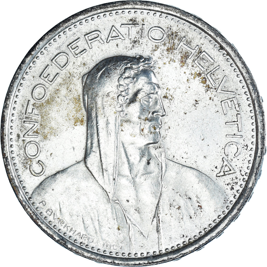 Coin, Switzerland, 5 Francs, 1967, Bern, EF(40-45), Silver, KM:40