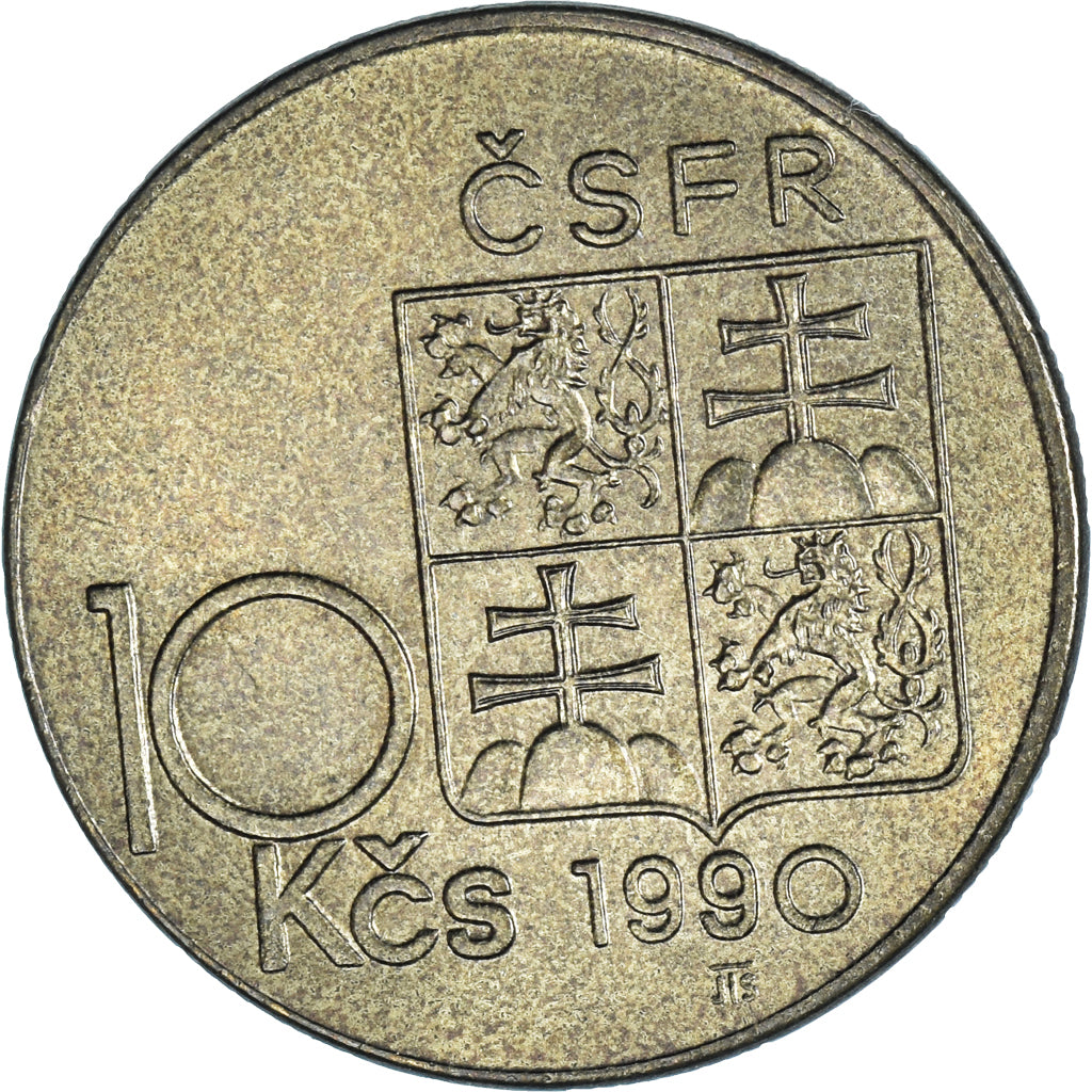 Moneta, Cecoslovacchia, 10 Korun, 1990, Thomas G. Masaryk.