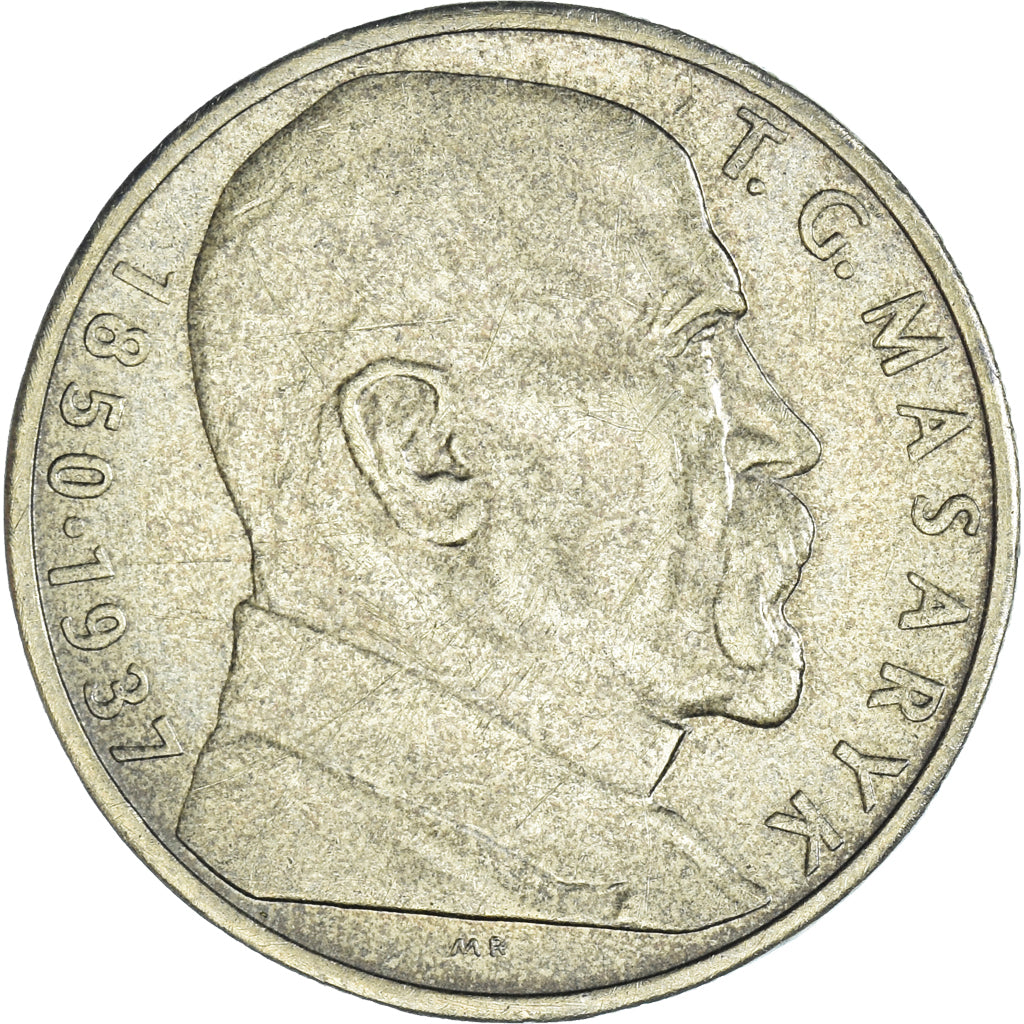 Münze, Tschechoslowakei, 10 Korun, 1990, Thomas G. Masaryk.