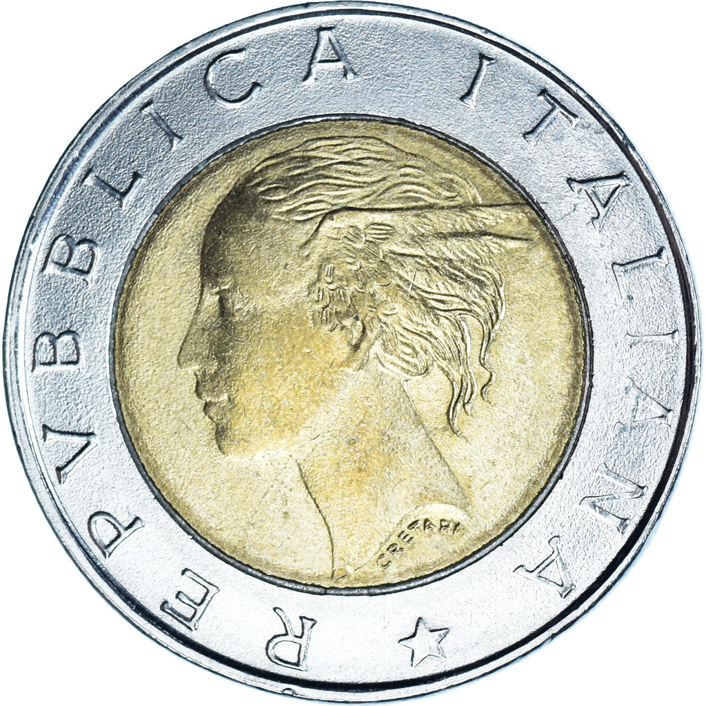 Coin, Italy, 500 Lire, 1997, Rome, AU(50-53), Bi-Metallic, KM:187