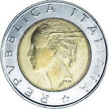 Coin, Italy, 500 Lire, 1997, Rome, AU(50-53), Bi-Metallic, KM:187