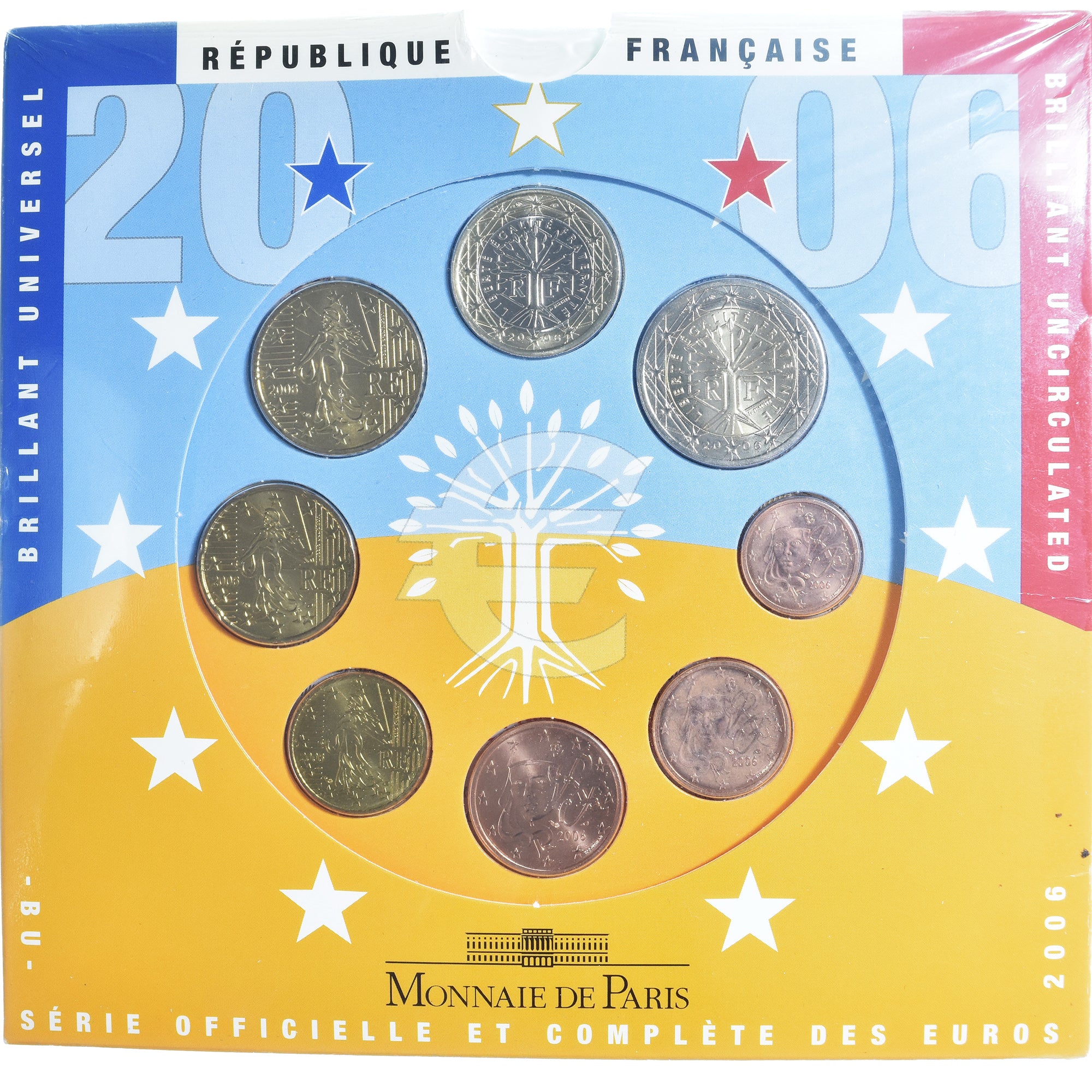 France, Monnaie de Paris, Euro-Set, 2006, FDC.BU, FDC, (No Composition)