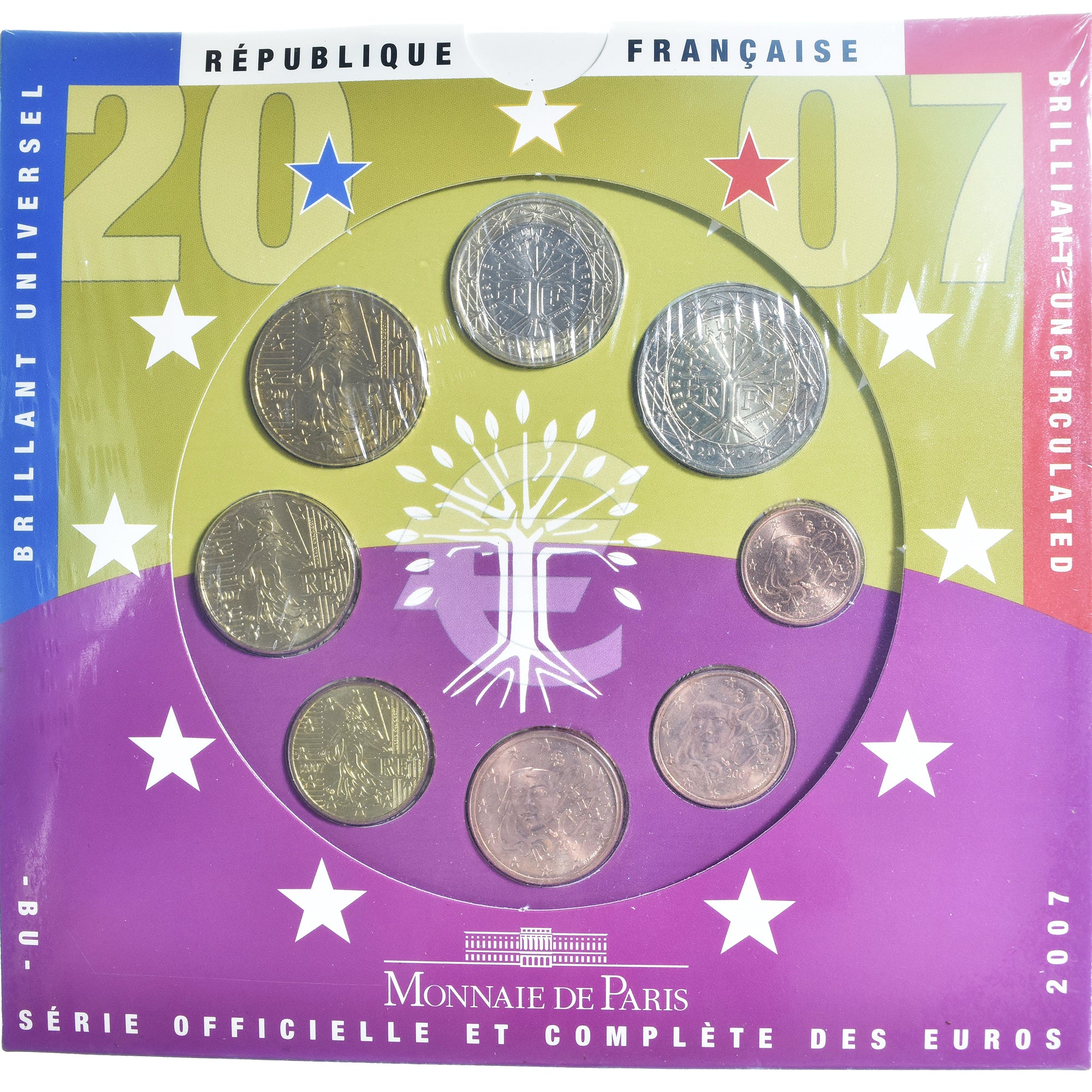 Francia, Monnaie de Paris, Euro-Set, 2007, FDC.BU, FDC, Sin información