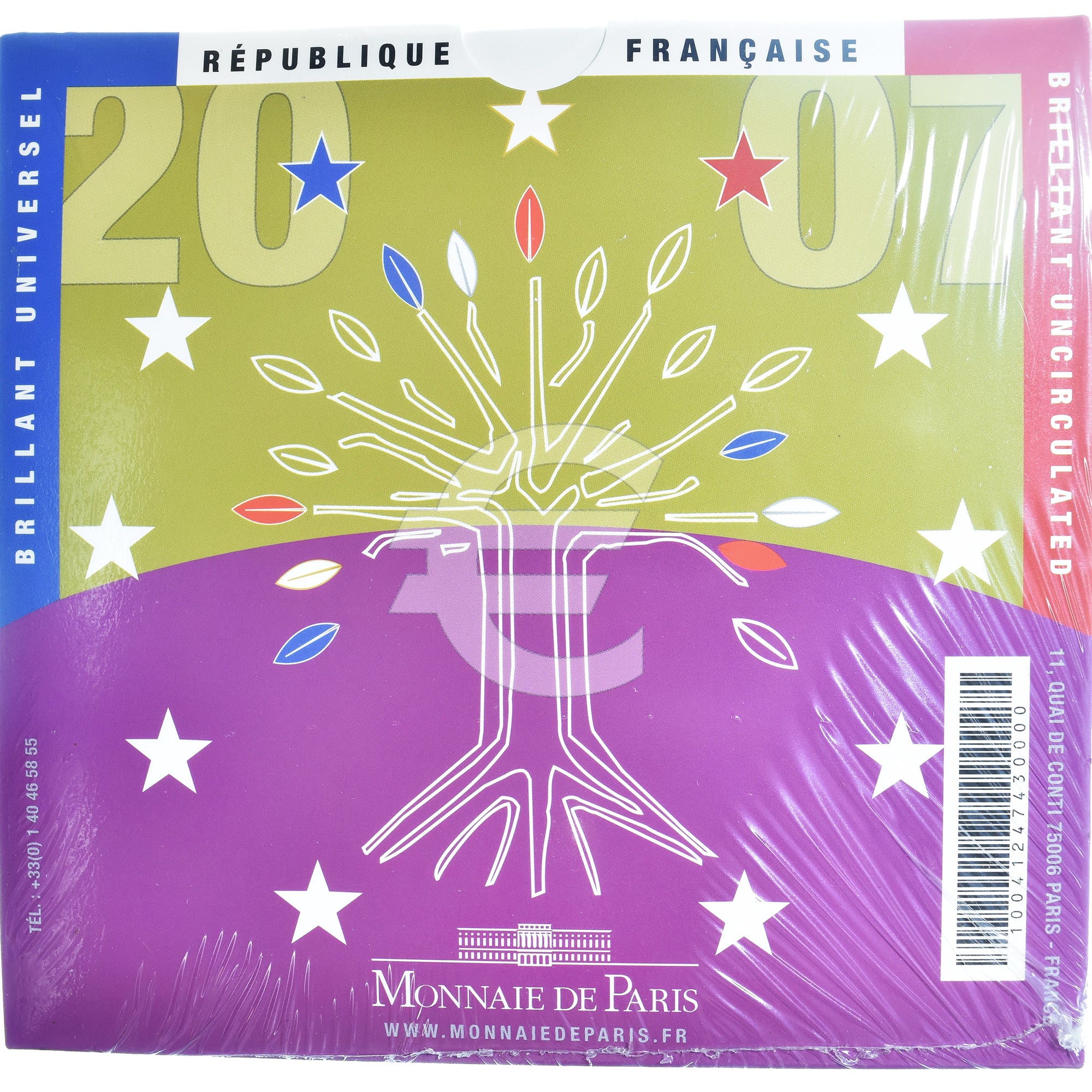 Francia, Monnaie de Paris, Euro-Set, 2007, FDC.BU, FDC, Sin información