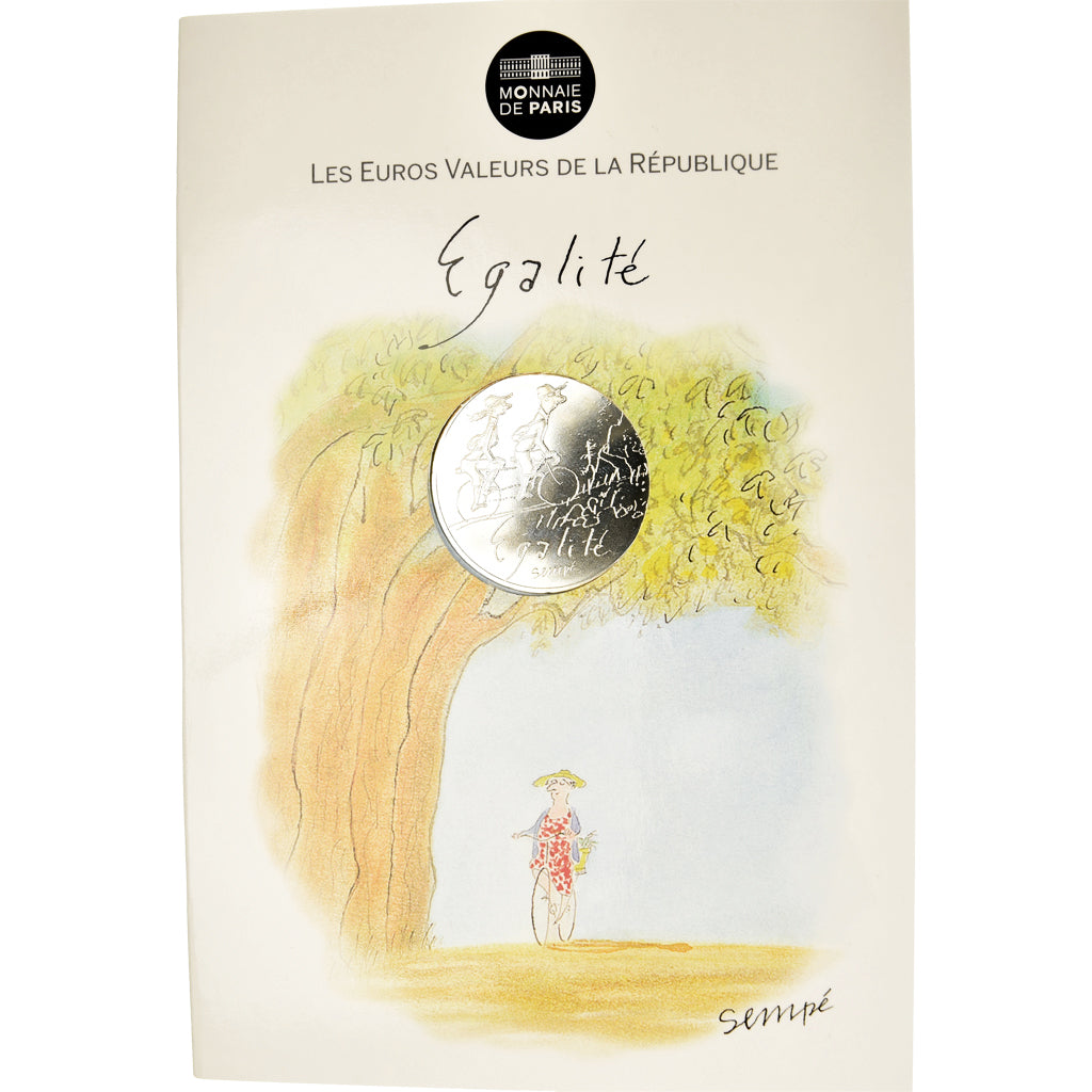 Francia, Monnaie de Paris, 10 Euro, Egalité, 2014, EGALITÉ.Sempé, FDC, Plata