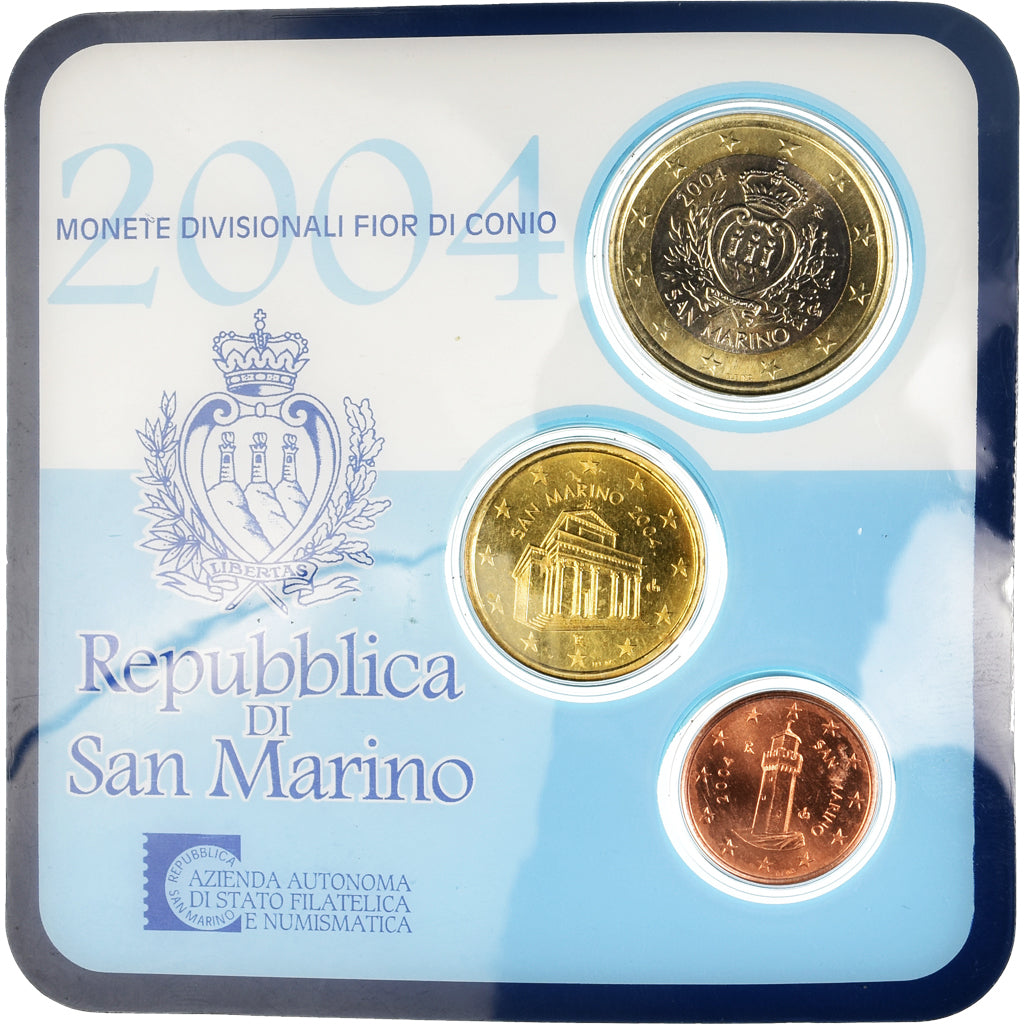 Saint Marin , Euro-Set, 2004, Rome, BU, FDC