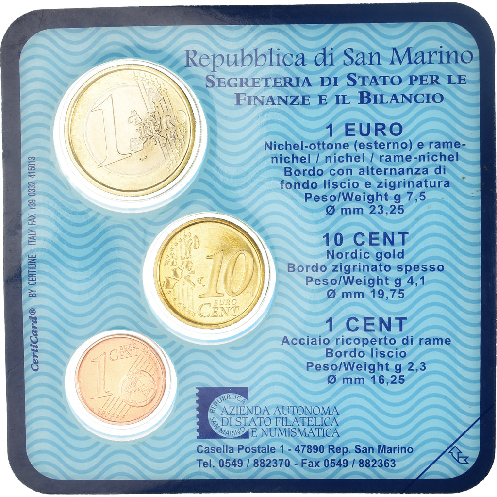 Saint Marin , Euro-Set, 2004, Rome, BU, FDC