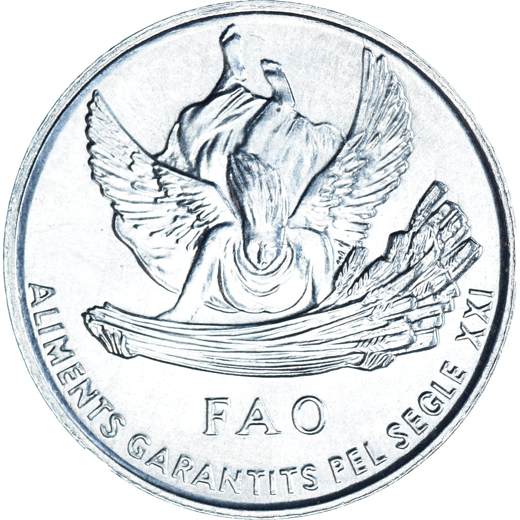 Coin, Andorra, Centim, 1999, FAO, MS(63), Aluminum, KM:171