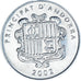 Coin, Andorra, Centim, 2002, Charlemagne, MS(63), Aluminum, KM:176
