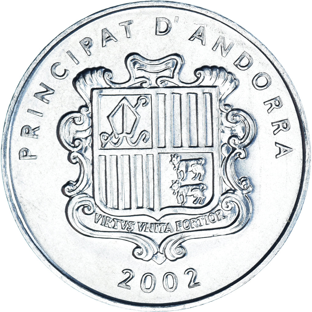 Coin, Andorra, Centim, 2002, Isard, MS(63), Aluminum, KM:177