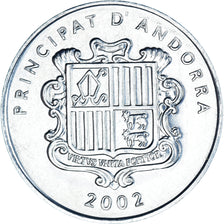 Coin, Andorra, Centim, 2002, Isard, MS(63), Aluminum, KM:177