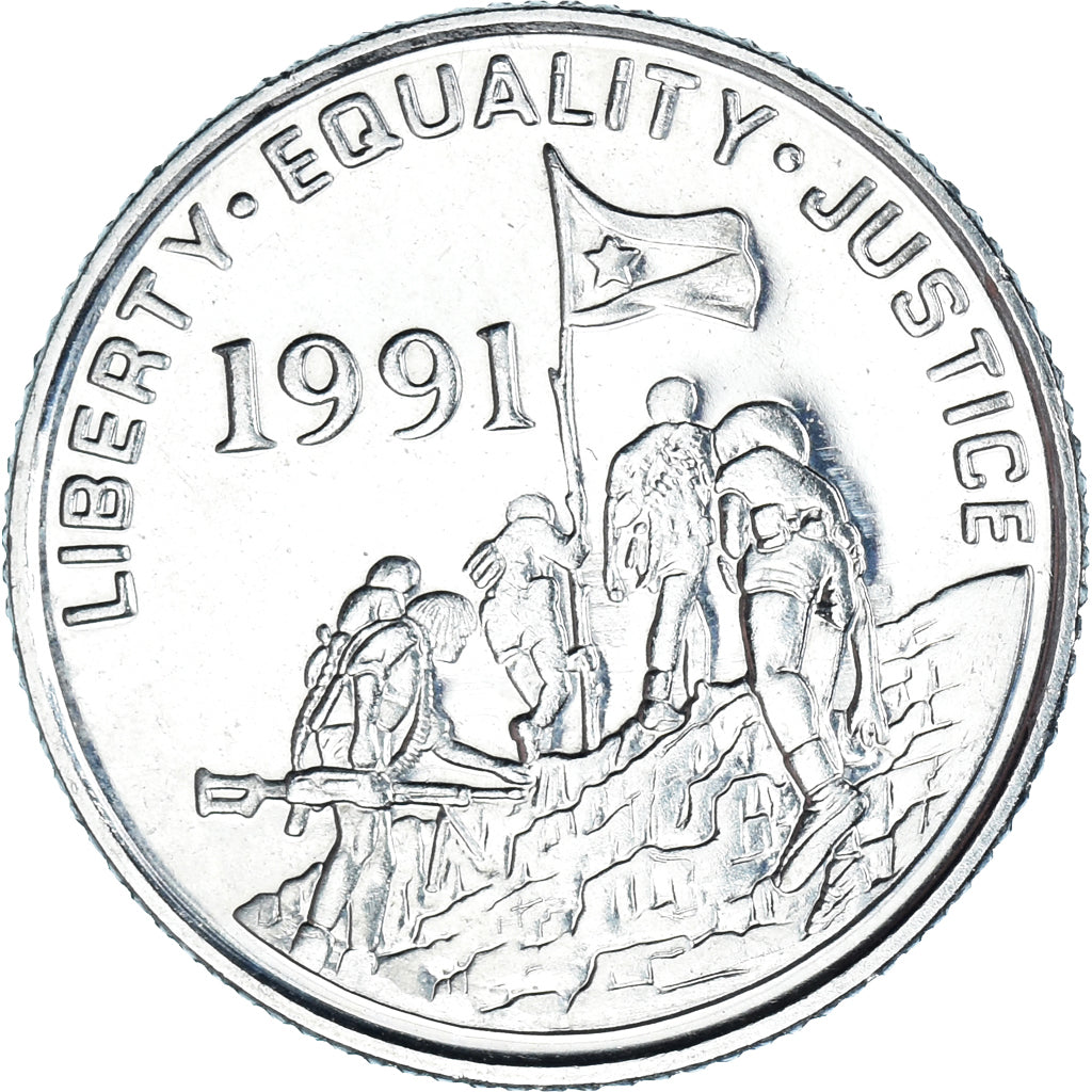 Coin, Eritrea, 10 Cents, 1997, MS(63), Nickel Clad Steel, KM:45