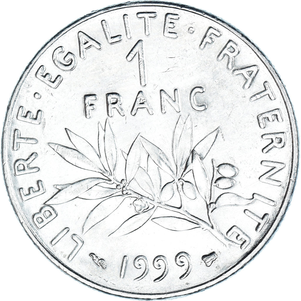 Münze, Frankreich, Semeuse, Franc, 1999, Paris, O.Roty, VZ, Nickel, KM:925.1