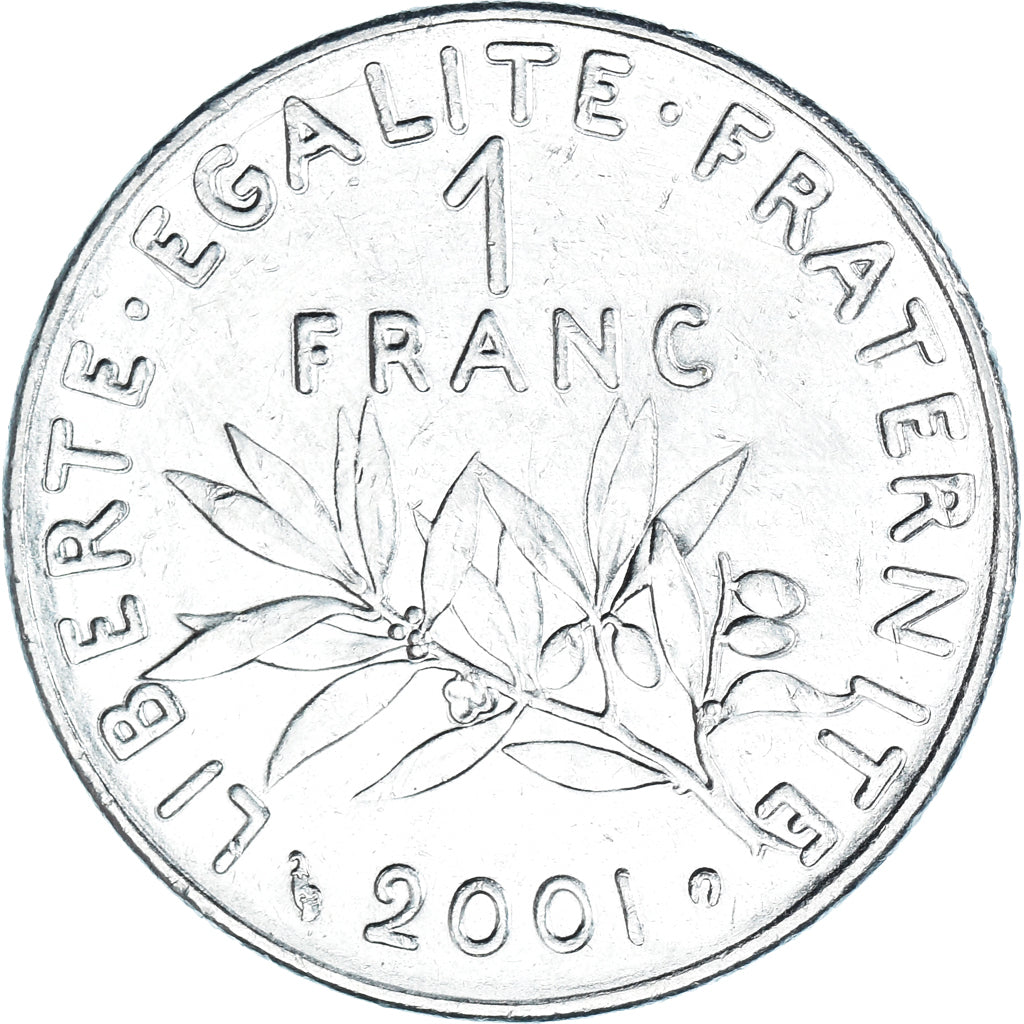 Moneta, Francja, Semeuse, Franc, 2001, Paris, MS(63), Nikiel, KM:925.1