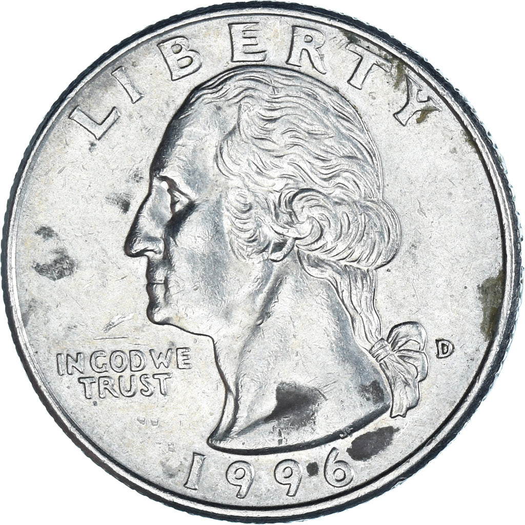 Monnaie, États-Unis, Washington Quarter, Quarter, 1996, U.S. Mint, Denver, TB+