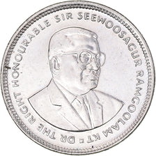 Moneda, Mauricio, 20 Cents, 2010, BC+, Níquel chapado en acero, KM:53