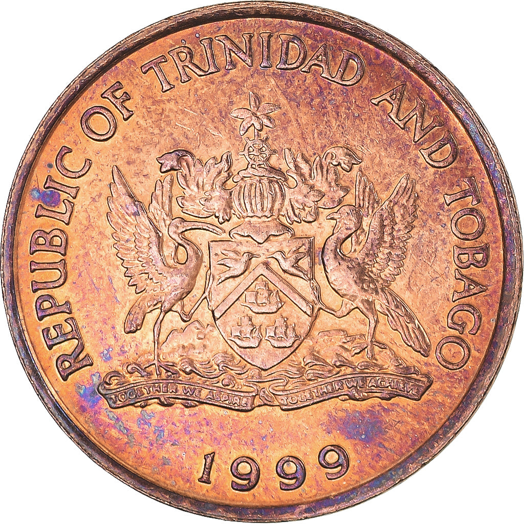 Monnaie, Trinité-et-Tobago, 5 Cents, 1999, TTB+, Bronze, KM:30