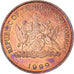 Moneda, TRINIDAD & TOBAGO, 5 Cents, 1999, MBC+, Bronce, KM:30