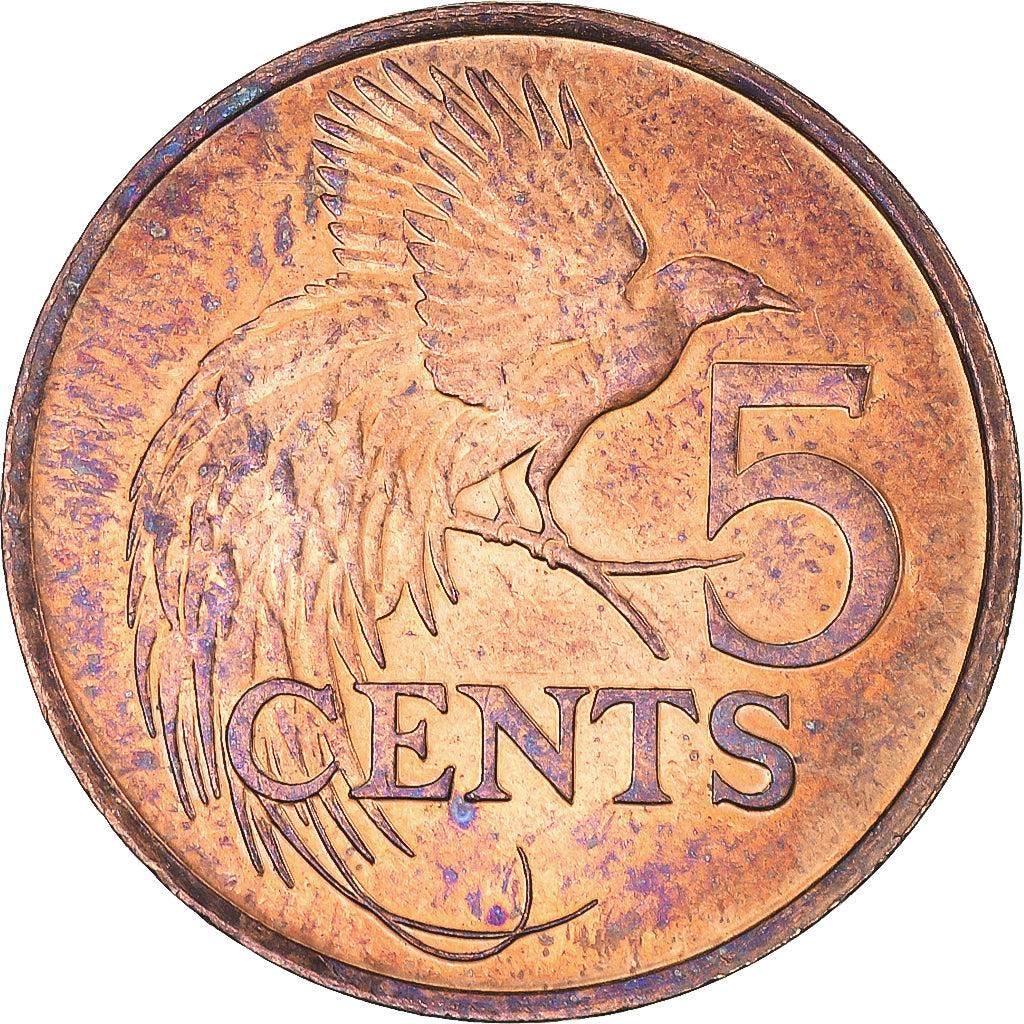 Monnaie, Trinité-et-Tobago, 5 Cents, 1999, TTB+, Bronze, KM:30