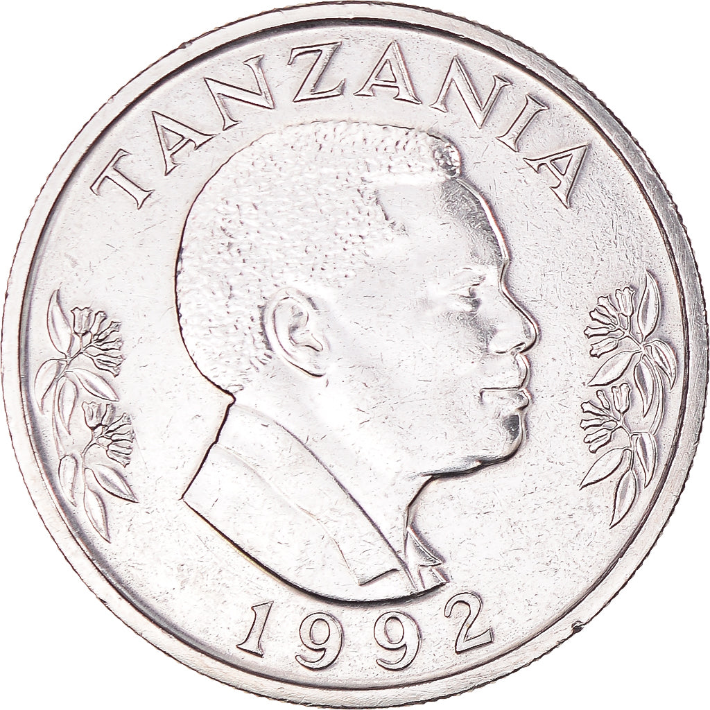 Moneda, Tanzania, Shilingi, 1992, British Royal Mint, MBC+, Níquel recubierto
