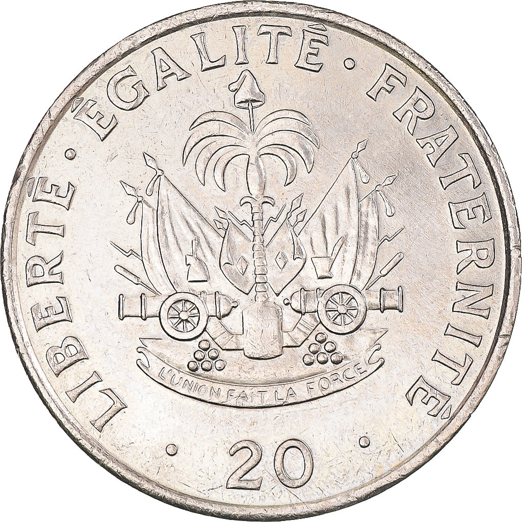 Coin, Haiti, 20 Centimes, 1991, EF(40-45), Copper-nickel, KM:152