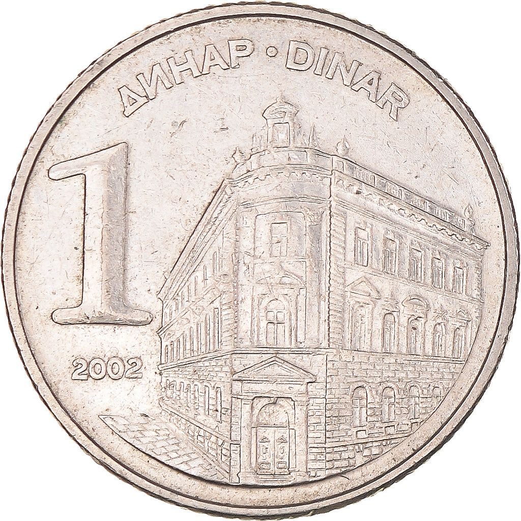 Monnaie, Yougoslavie, Dinar, 2002, Belgrade, TTB, Cuivre-Nickel-Zinc