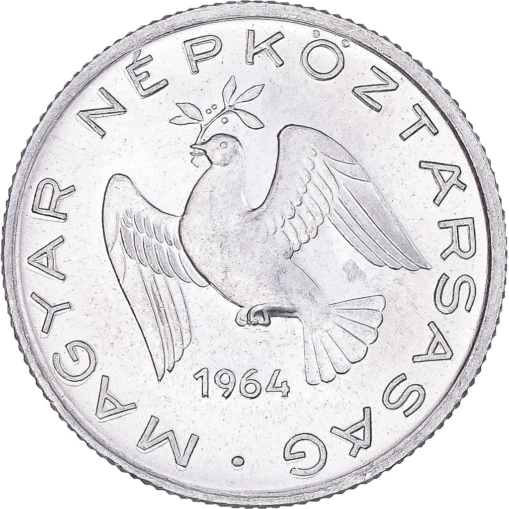 Moneta, Ungheria, 10 Filler, 1964, Budapest, SPL, Alluminio, KM:547