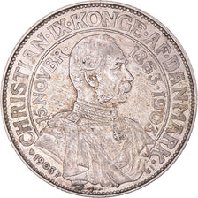 Coin, Denmark, Christian IX, 2 Kroner, 1903, Copenhagen, AU(55-58), Silver