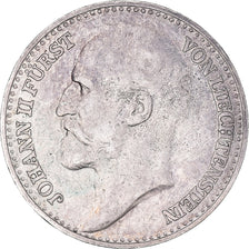 Coin, Liechtenstein, Prince John II, Krone, 1904, Bern, EF(40-45), Silver, KM:2