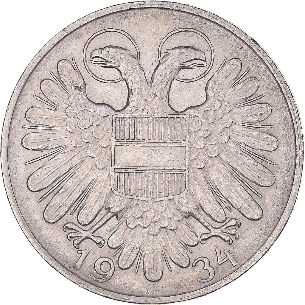 Coin, Austria, Schilling, 1934, AU(50-53), Copper-nickel, KM:2851