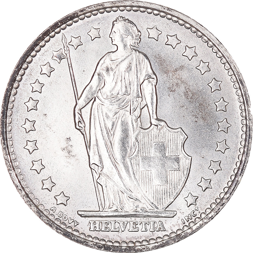 Coin, Switzerland, Franc, 1967, Bern, MS(63), Silver, KM:24