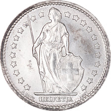 Moeda, Suíça, Franc, 1967, Bern, MS(63), Prata, KM:24